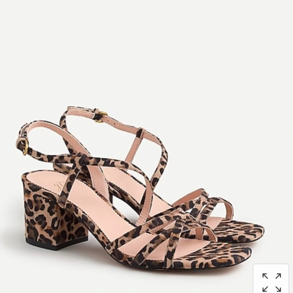 J. Crew NIB Women's Odette‎ Leopard Strappy Sandals